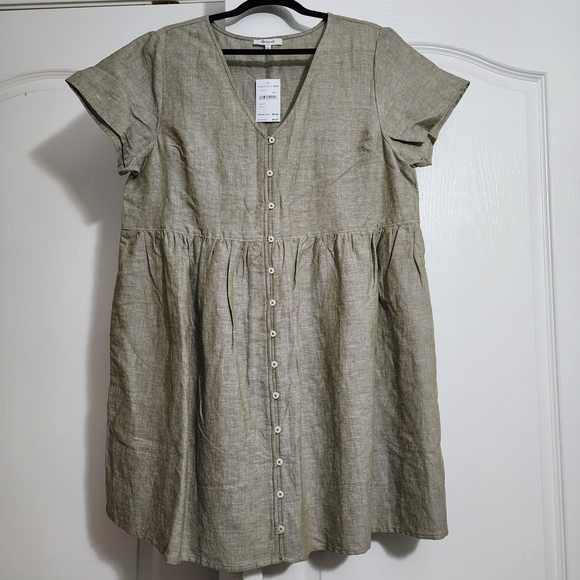 Madewell Dresses & Skirts - Madewell Olive Tan Button-Front Dress